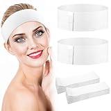 Ptwola 40 Pcs Disposable Spa Facial Headband Non-woven Fabric Stretch Headwraps Women Skincare Headbands for Women's Hair Esthetician Supplies Hair during Facial Makeup Travel Beauty Enthusiasts