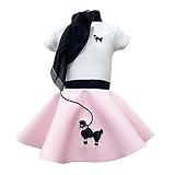 Hip Hop 50's Shop Baby/Infant 3 Piece Poodle Skirt Costume Set (Light Pink 6 month-3PC)