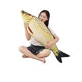 JULAN 3D Giant Soft Fish Cushion Pillow Carp Plush Pillow Stuffed Toy Throw Pillow for Home Decoration Gift Kids Pillow Stuffed Animal Toy (31inch/ 77cm)
