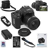 Minolta ProShot 64MP Digital Camera – 10x Optical Zoom, 4K Ultra HD Video, Macro Shooting, Anti-Shake, 3-inch LCD Screen, Face Detection – Includes 32GB SD Card, Battery & Case (Black)