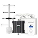 Cell Phone Signal Booster for Verizon and AT&T | Up to 4,500 Sq Ft | Boost 4G LTE 5G Signal on Band 12/13/17 | 65dB Dual Band Cellular Repeater with High Gain Antennas | FCC Approved