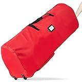 Handy Laundry Rolling Tree Storage Bag - For 7.5-Foot Artificial Christmas Holiday Tree. Zippered Bag, Carry Handles and Wheels for Easy Transport, Protects Against Dust, Insects, and Moisture (Red)