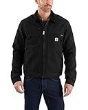 Carhartt mens Duck Detroit Jacket (Regular and Big & Tall Sizes) Work Utility Outerwear, Black, XX-Large US