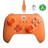 8BitDo Ultimate C Wired Controller for Xbox with Hall Effect Joysticks and Hall Triggers, RGB Lighting Fire Ring, Compatible with Xbox Series X|S, Xbox One, Windows 10/11 - Officially Licensed (Orange)