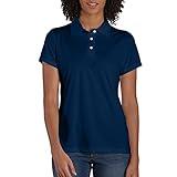 Hanes Sport Women's Cool DRI Performance Polo,Navy,Small