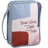 DIVERSEBEE Cover with Handles, Zippered Bible Carrying Case for Women and Girls, Tote Bag for Kids, Book Cover, Accessories, Christian Gifts 7.5 x 10 x 2.5in (Verse)