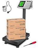 Digital Industrial Platform Scale for Packages, 661lb Weight Shipping Scale, 0.1LB Super Accuracy Commercial Scale for Luggage, Shipping, A6-300 Postal Scale with Price Computing, Kg/LB, LCD, Adapter