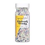 Supernatural Unicorn Tracks Natural Confetti Sprinkles, Heart & Star Shapes, Organic Dye Free, Soy Free, Gluten Free, Vegan, 3oz