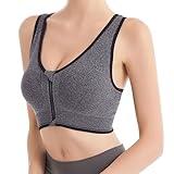 Front Zipper Sports Bra - A High Impact Vest Designed Specifically for Women, Suitable for Yoga and Fitness, Plus Size,G,5XL