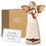 Pavilion Gift Company- Sympathy - 9" Angel Figurine Religion Faith Religious Grief Bereavement Memorial Sympathy Funeral Remembrance Home Decor