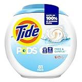 Tide PODS Free & Gentle Laundry Detergent Soap PODS, 81 Count, Tide PODS Laundry Detergent, Laundry Pacs