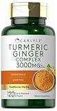 Carlyle Turmeric and Ginger Supplement 3000 mg | 120 Softgel Capsules | Turmeric Curcumin Complex | with Black Pepper Extract | Non-GMO, Gluten Free