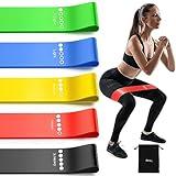 Resistance Bands, Exercise Workout Bands for Women and Men, 5 Set of Stretch Bands for Booty Legs