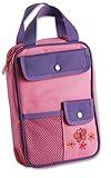 Butterfly Bible Cover for Girls, Bible Organizer, Zippered, with Handle, Canvas, Pink/Purple, Medium