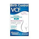 VCF Vaginal Contraceptive Gel Prefilled Applicators with Spermicide, 1 Box of 10 Prevents Pregnancy, Nonoxynol-9 Kills Sperm on Contact, Hormone-Free, Easy to Use, VCF Works Instantly. 10 Total
