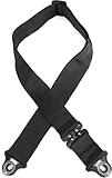 Planet Waves D'Addario Auto Lock Guitar Strap - Acoustic & Electric Accessories - Easy to Use Locking Straps - Uses Existing Buttons - Swivel - Polypro - Black