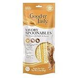 Good ‘n’ Tasty Savory Spoonables with Real Chicken, Salmon & Duck, 6 Count Tube, Triple Flavor Squeezable Lickable Wet Treats for Cats with Built-in Spoon for Less Mess