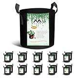 ADORMA 20-Pack 3 Gallon Grow Bags, Heavy Duty Aeration Fabric Pots with Handles,300G Thickened Nonwoven Pots for Plants/Vegetables/Flowers