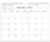 Calendar 2025-18 Months Calendar from January 2025 to June 2026, Wall Calendar 2025-2026 with Thick Paper, 8.5" x 11", Black