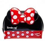The Crème Shop Makeup Bag for Women Travel Toiletry Pouch Cosmetic Accessories Dome Case with Mouse Ears and Zippered Closure