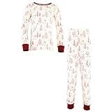 Touched by Nature unisex child Organic Cotton Tight-fit Pajama Set, Winter Woodland, 12 Years US