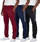 3 Pack: Mens Sweatpants Open Bottom Baggy Track Pants Active Athletic Workout Gym Training Tech Fleece Tapered Slim Tiro Tricot Wide Leg Sports Running Casual Quick Dry Fit Soccer Casual-Set 6,M