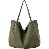 YAVCOOL Canvas Tote Bag for Women Large Hobo Shoulder Bag for Work Travel Casual Message Bag Tote Purse handbags