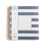 Blue Sky Planning Calendar, January 2025- December 2025, Day Designer Rugby Stripe Navy, Daily/Monthly Layout, Safety Wirebound (Rugby Stripe Navy- 2025, 8" x 10")