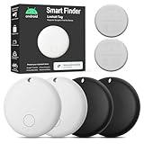 Android Tracker Tags 4 Pack and 2pcs Extra 2032 Batteries, Bluetooth + UWB Air Tags Work with Google Find Hub App (Android Only), Keys Finder Item Locator for Luggage Vehicles Wallet Dog Bags Pets