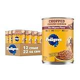 Pedigree Chopped Ground Dinner Adult Wet Dog Food Filet Mignon Flavor 13.2 oz. Cans (12 Count, Pack of 1)