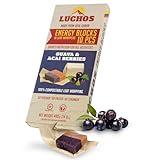 LUCHOS Natural High Energy Bars - High Carb Bars for Sports Endurance, Cycling & Workouts - Vegan & Gluten Free - Running Healthy Snack Bar - Nutrition Bar with Compostable Wrapper-Acai Berry, 10 Pack