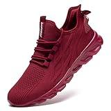 DLWKIPV Womens Walking Shoes Slip On Sneakers Tennis Shoes Running Sport Workout Gym Shoes Athletic Non Slip Lightweight Breathable Fashion Casual Shoes for Travel Work Win Red US 8.5