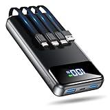 OHOVIV Portable Charger Power Bank 50000mAh Battery Pack, 22.5W Fast Charging PowerBank with Built in Cables,Travel Essential USB-C Portable Phone Charger for iPhone Samsung Pixel Android iPad
