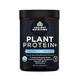 Ancient Nutrition Organic Plant Protein +, Vegan Plant Based Protein Powder, Vanilla, Formulated by Dr. Josh Axe, Dairy-Free, Gluten-Free, Non-GMO, No Sugar Added, Paleo Friendly Supplement 11.5 oz