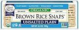 Edward & Sons Organic Brown Rice Snaps Crackers, Unsalted, 3.5 Oz