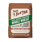 Bob's Red Mill Organic Whole Wheat Flour, 5lb (Pack of 1) - Non GMO, Whole Grain, Vegan, Kosher