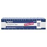 Highland Transparent Tape, 3/4" x 1000", 1" Core, Clear, 12/Pack (5910K12)