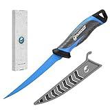 Calamus Fishing Fillet Knife - 7 inch, German G4116 Stainless-Steel Blades with Corrosion Resistant Coating, Non-Slip Handles, Protective Nylon Sheath, Perfect For Fresh Or Saltwater