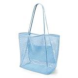 KALIDI BeachNylon Mesh Tote Bag, Casual Tote Bag Hobo Women Foldable MAX 23L Shoulder Bag For Beach Picnic Vacation