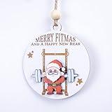 Wooden Christmas Ornaments, Funny Gym Christmas Ornaments, Glowforge, Fitness, Gifts for Gym Rats, Weight Training,Ornament Christmas Decorations for Tree (TO130)