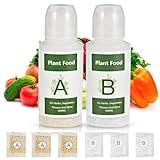 Tigvio 800ml Hydroponic Nutrients A&B for Plant Growth - Fertilizer for Indoor Hydroponics Garden & Growing Vegetables, Fruits, Flowers