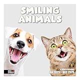 RED EMBER Smiling Animals 2025 Wall Calendar 12 Month | 12" x 24" Open | Thick & Sturdy Paper | Giftable | Calendar 2025