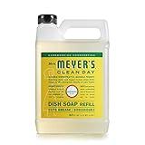 MRS. MEYER'S CLEAN DAY Liquid Dish Soap Refill, Biodegradable Formula, Honeysuckle, 48 fl. oz