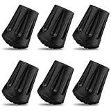 6Pcs Hiking Walking Stick Tips - Rubber Tips for Hiking Poles Hiking Accessories Collapsible Walking Stick Tips Rubber Tips for Canes - Hiking Pole Tips Rubber Tips for Walkers