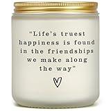 Friendship Gifts for Women - Friends Themed Gift for Friends, BFF, Bestie, Coworkers, Sister, Friendship Candle for Birthday Christmas Anniversary, Going Away Present for Women Friends, Work Bestie