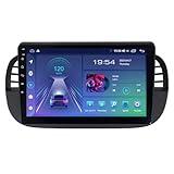 ASURE 9 inch Carplay Stereo Car in-Dash GPS Navigation Unit for Fiat 500 500C 2007-2015 Black,8Core 4G+64G Android System Car Radio Receiver Auto,SWC,DSP,1280x720 IPS Touchscreen Multimedia Player