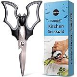 OTOTO Elizabat Kitchen Scissors - Halloween Goth Cute Bat Kitchen Shears, Gothic Scissors Kitchen Utensils - Spooky Bats Halloween Gifts, Kitchen Gadgets