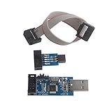 Geekstory for ATMEL 51 AVR USB ISP ASP Microcontroller Programmer Downloader with Cable + 10Pin to 6Pin Adapter Board for Ender 3 or Ender 3 Pro