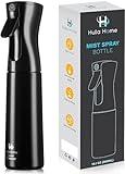 Hula Home Spray Bottle for Hair (10.1oz/300ml) - Powered by Flairosol® Spray Technology - Continuous Ultra Fine Mist Sprayer – For Hairstyling, Cleaning, Salons, Plants, Essential Oil & More - Black