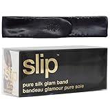 SLIP Glam Band Black – Ultra-Smooth Hair Tie for Gentle Hold, Prevents Creases & Breakage, Ideal for Sleep, Workouts & Everyday Styling, Durable & Luxurious Hair Accessory